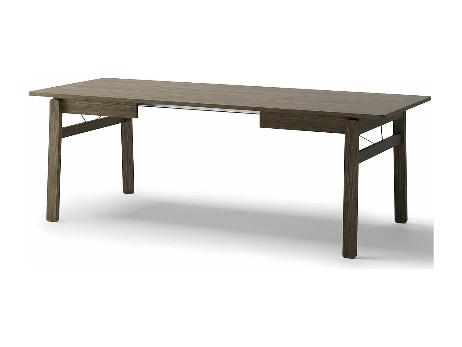 Table à manger extensible – Chêne foncé – 149x269x85 cm – PLOT