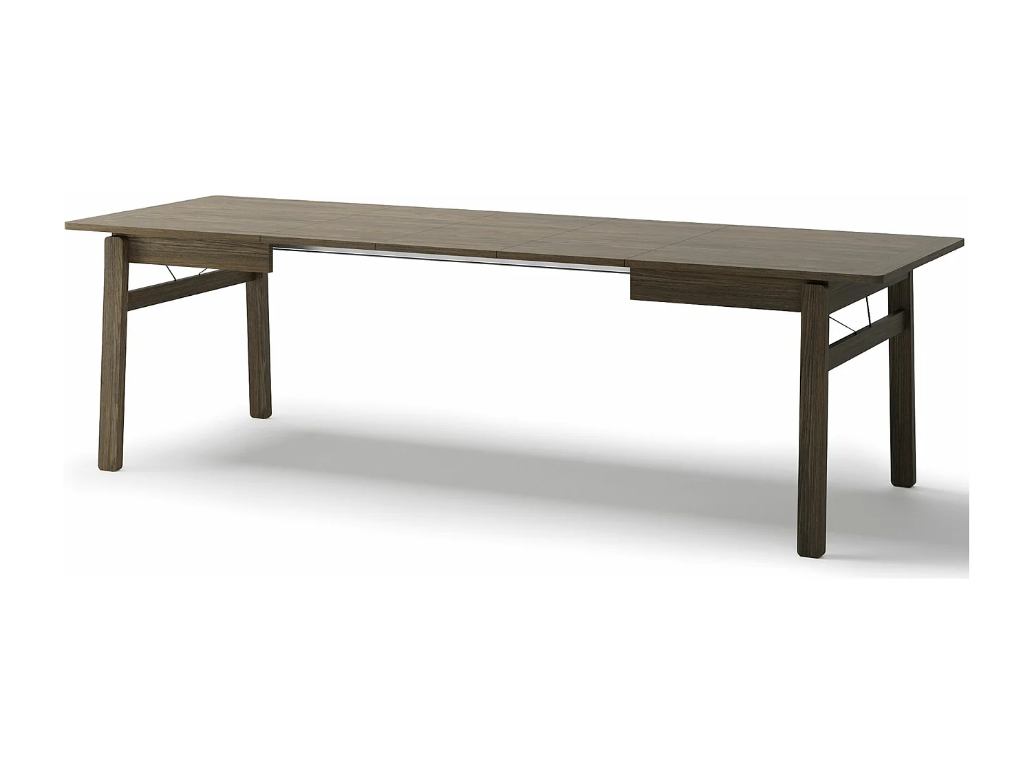 Table à manger extensible – Chêne foncé – 149x269x85 cm – PLOT
