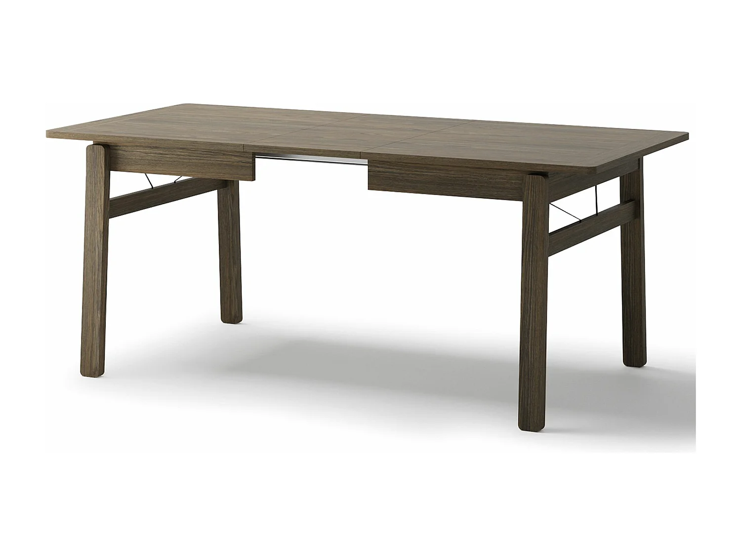 Table à manger extensible – Chêne foncé – 149x269x85 cm – PLOT