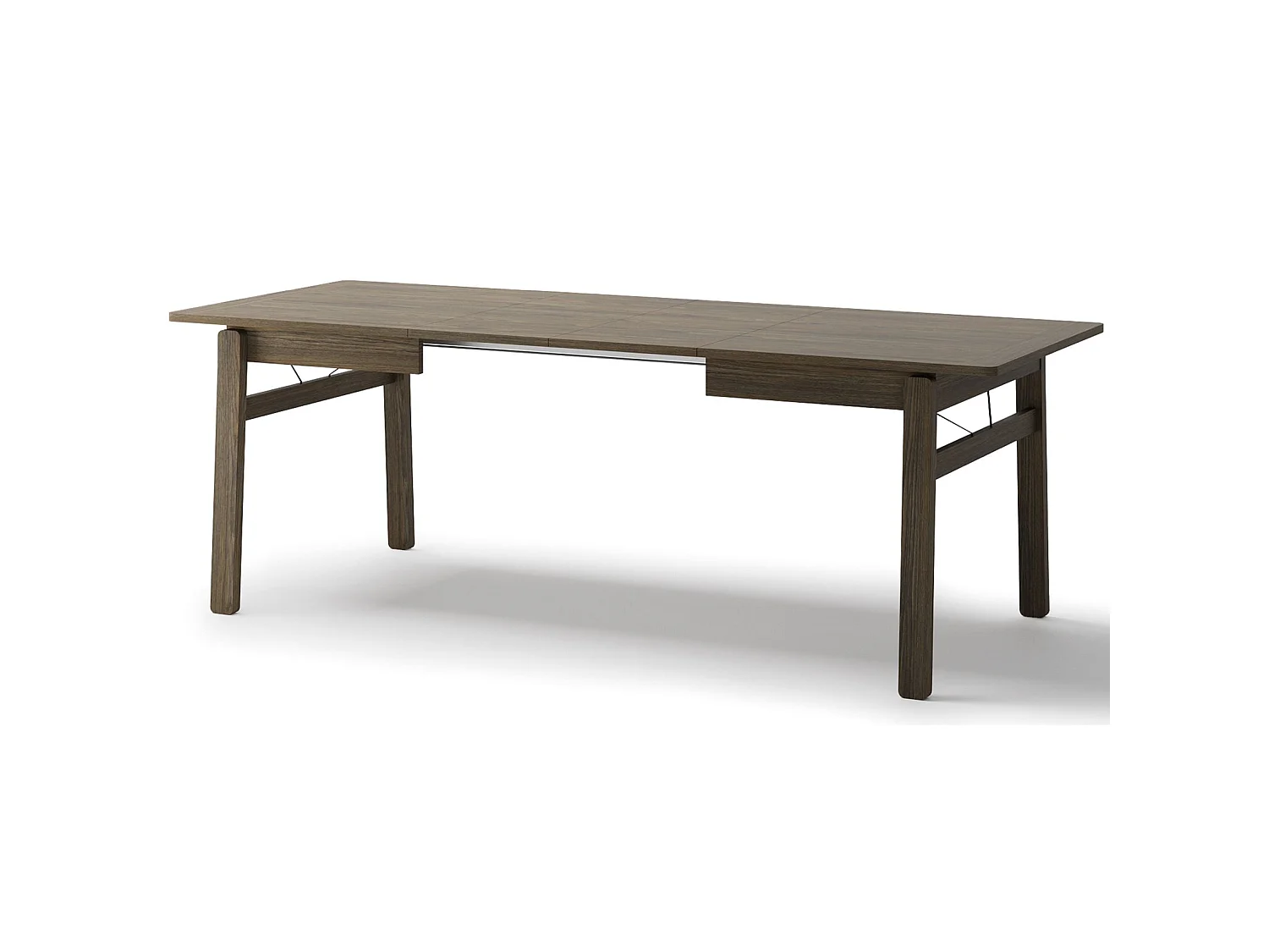 Table à manger extensible – Chêne foncé – 149x269x85 cm – PLOT