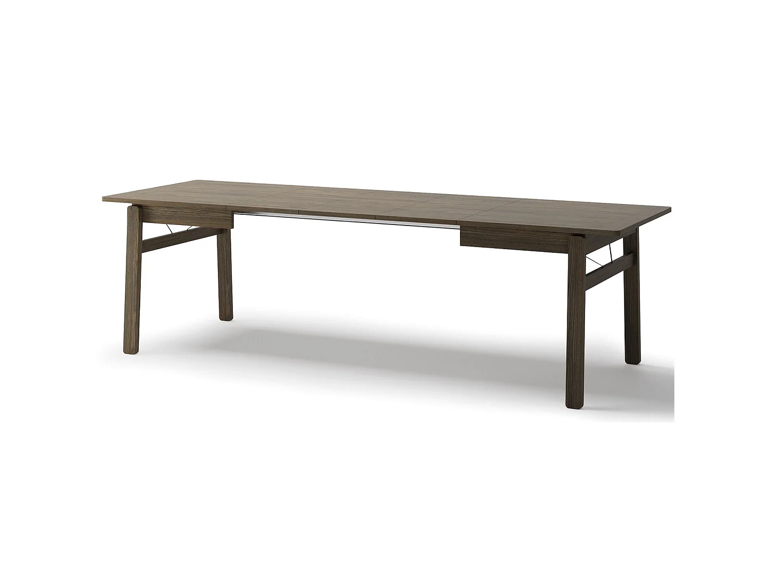 Table à manger extensible – Chêne foncé – 149x269x85 cm – PLOT