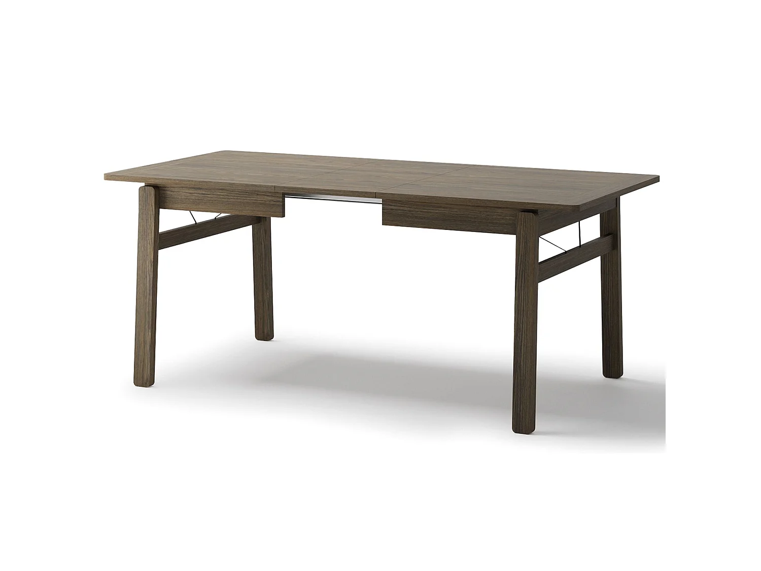 Table à manger extensible – Chêne foncé – 149x269x85 cm – PLOT