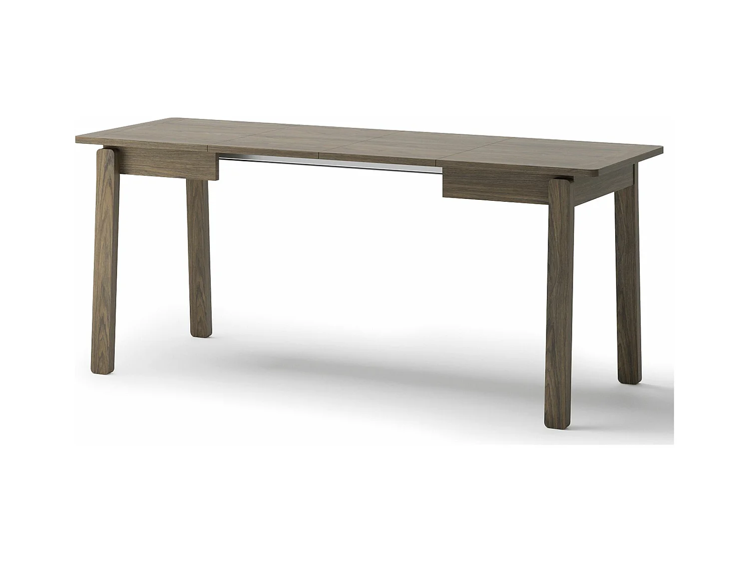 Ausziehtisch - Dunkle Eiche-Optik - 104–224 x 60 cm - PLOT