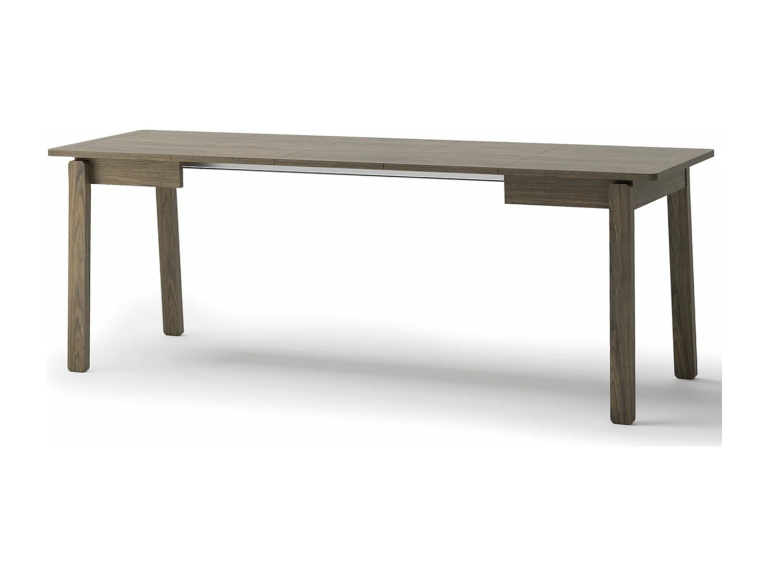 Ausziehtisch - Dunkle Eiche-Optik - 104–224 x 60 cm - PLOT