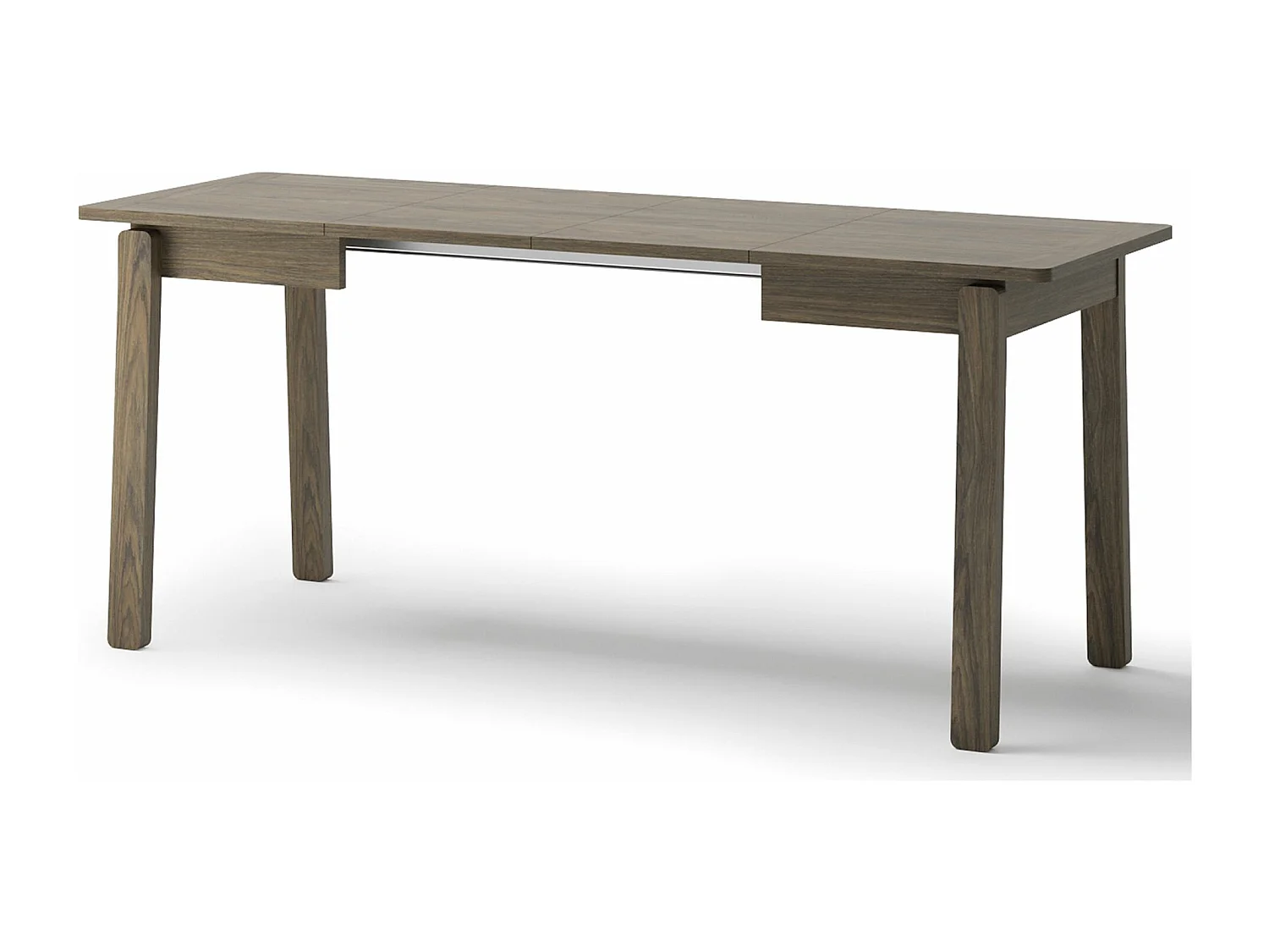 Uitschuifbare eettafel – Donker eiken – 104x224x60 cm – PLOT