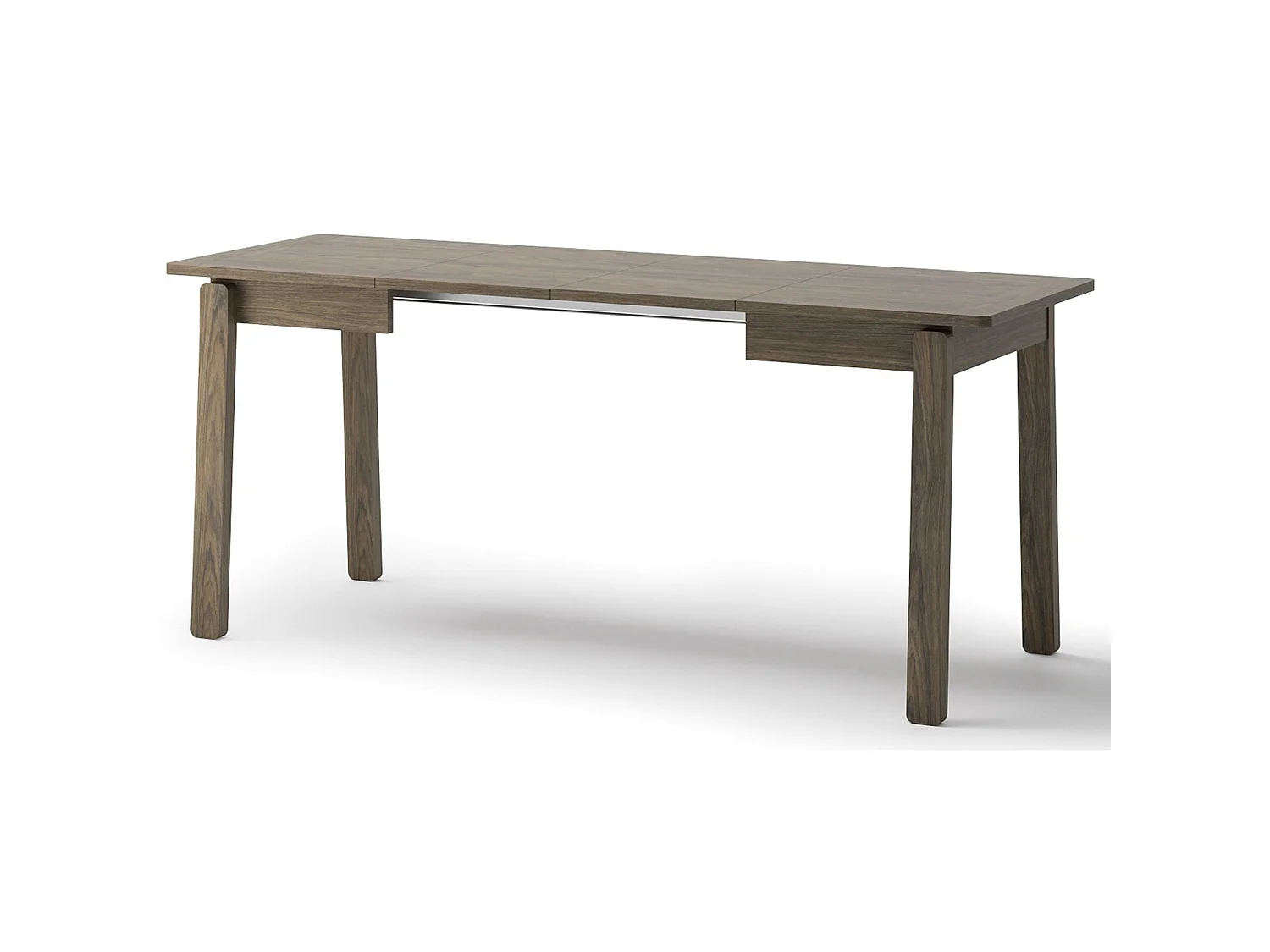 Ausziehtisch - Dunkle Eiche-Optik - 104–224 x 60 cm - PLOT