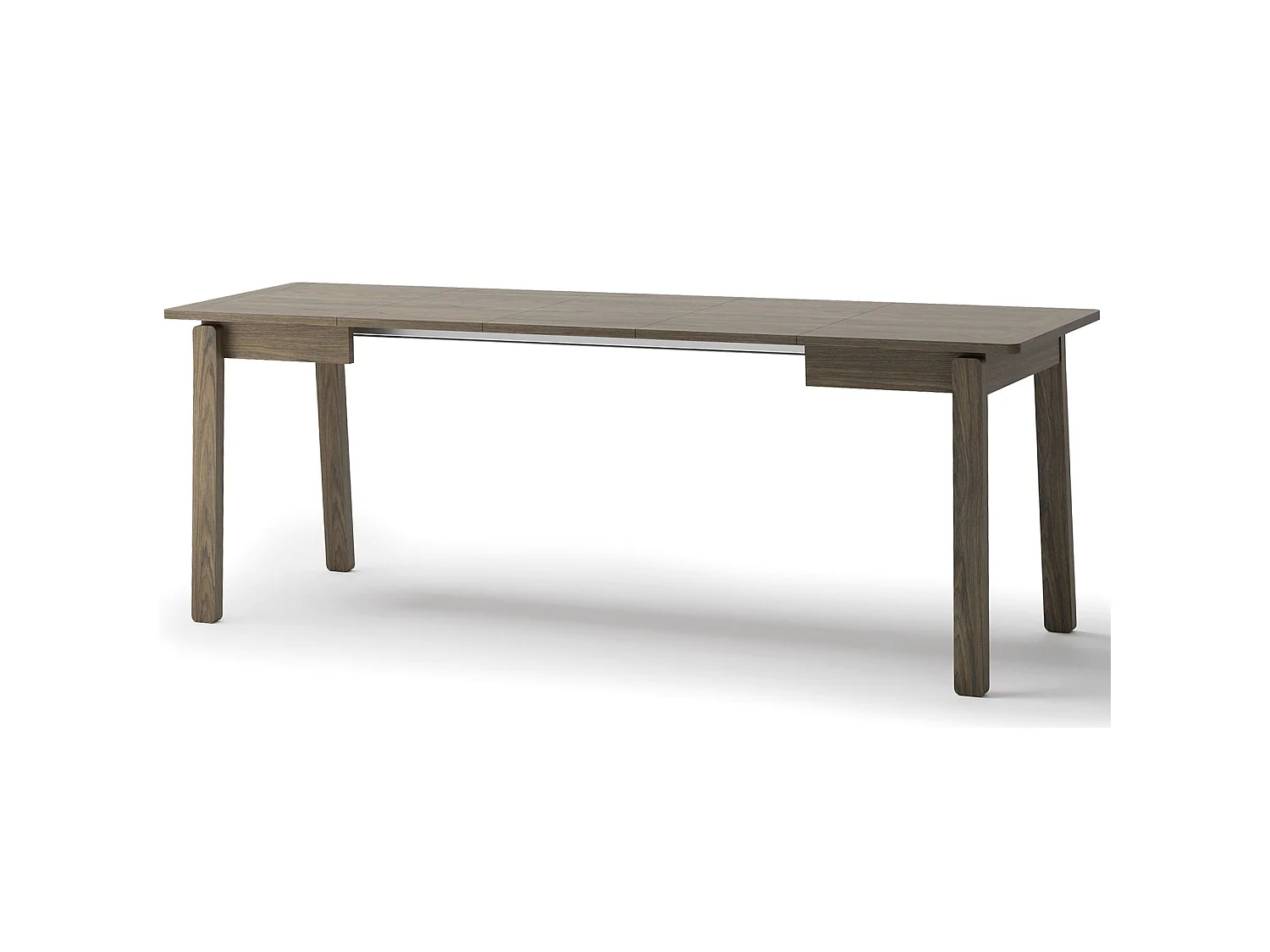 Ausziehtisch - Dunkle Eiche-Optik - 104–224 x 60 cm - PLOT