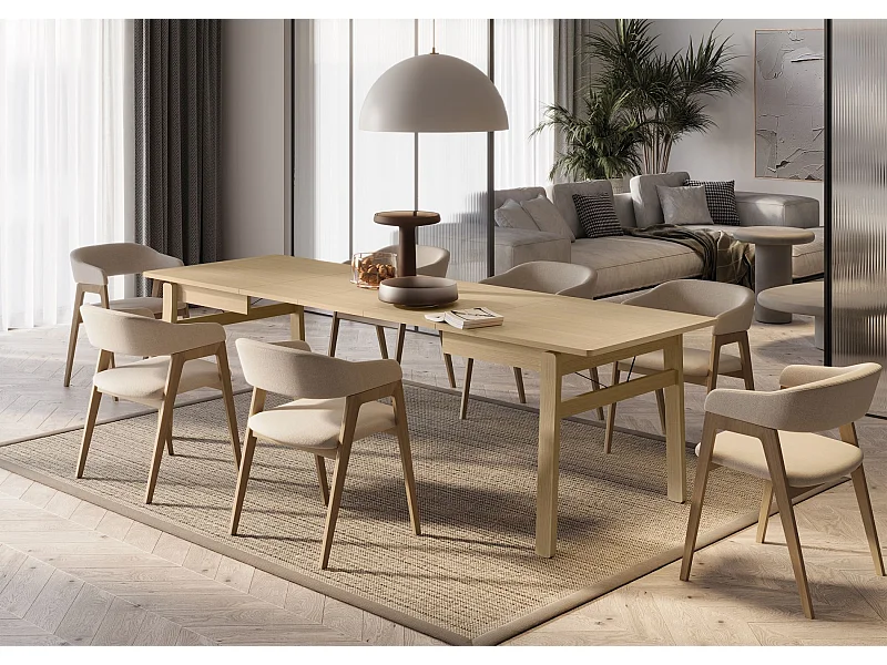 Ausziehtisch - Helle Eiche-Optik - 149–269 x 85 cm - PLOT