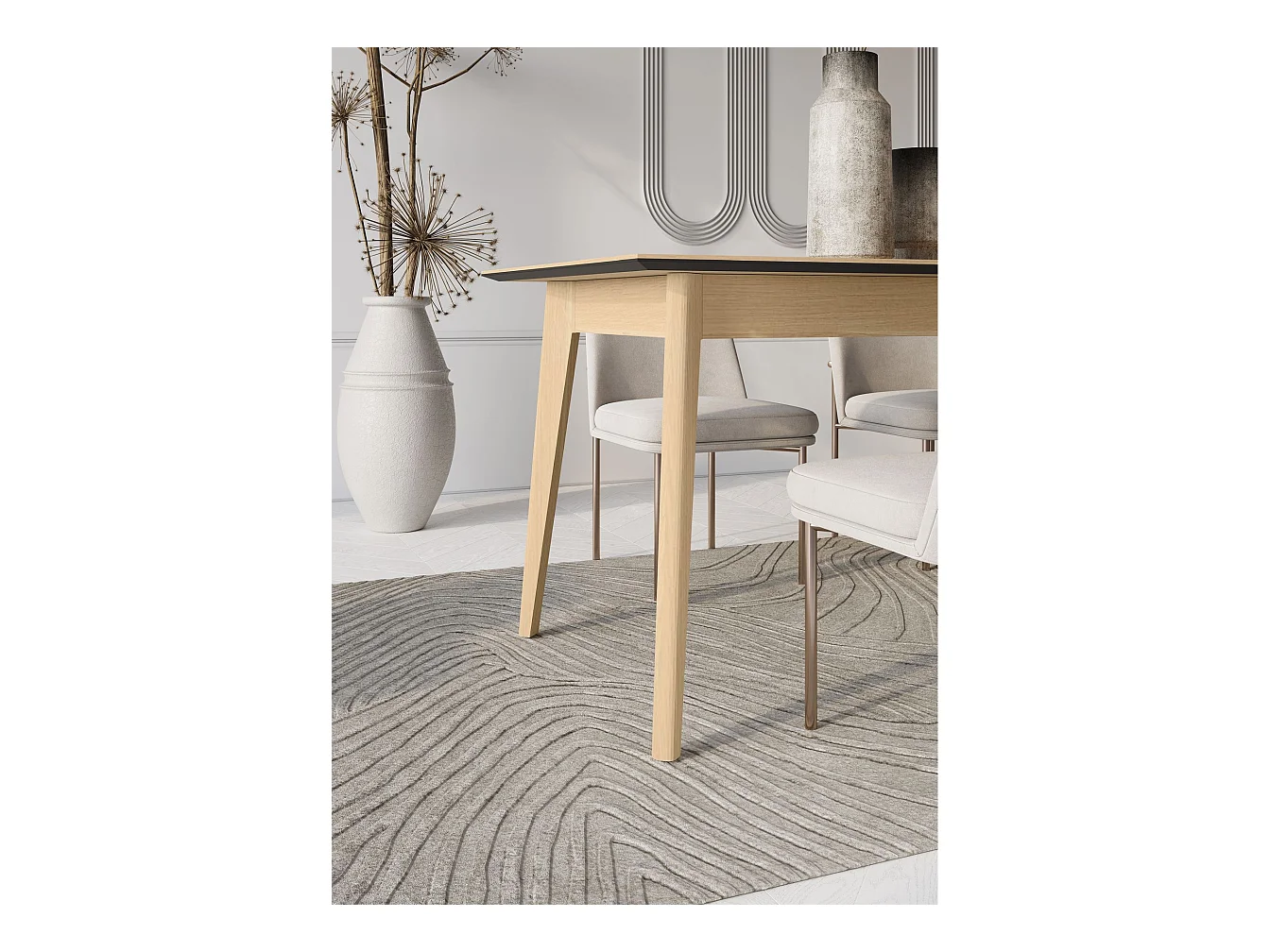 Ausziehtisch - Helle Eiche-Optik - 145–220 x 85 cm - PLOT