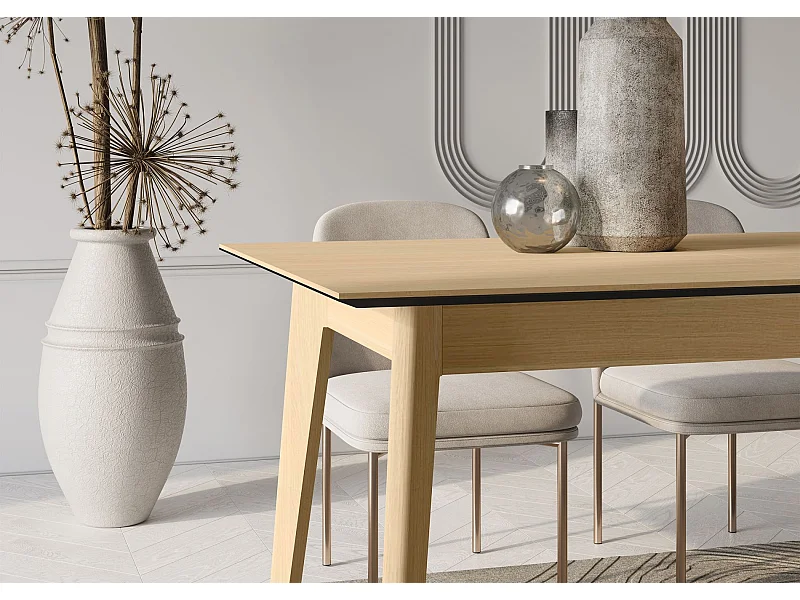 Ausziehtisch - Helle Eiche-Optik - 145–220 x 85 cm - PLOT