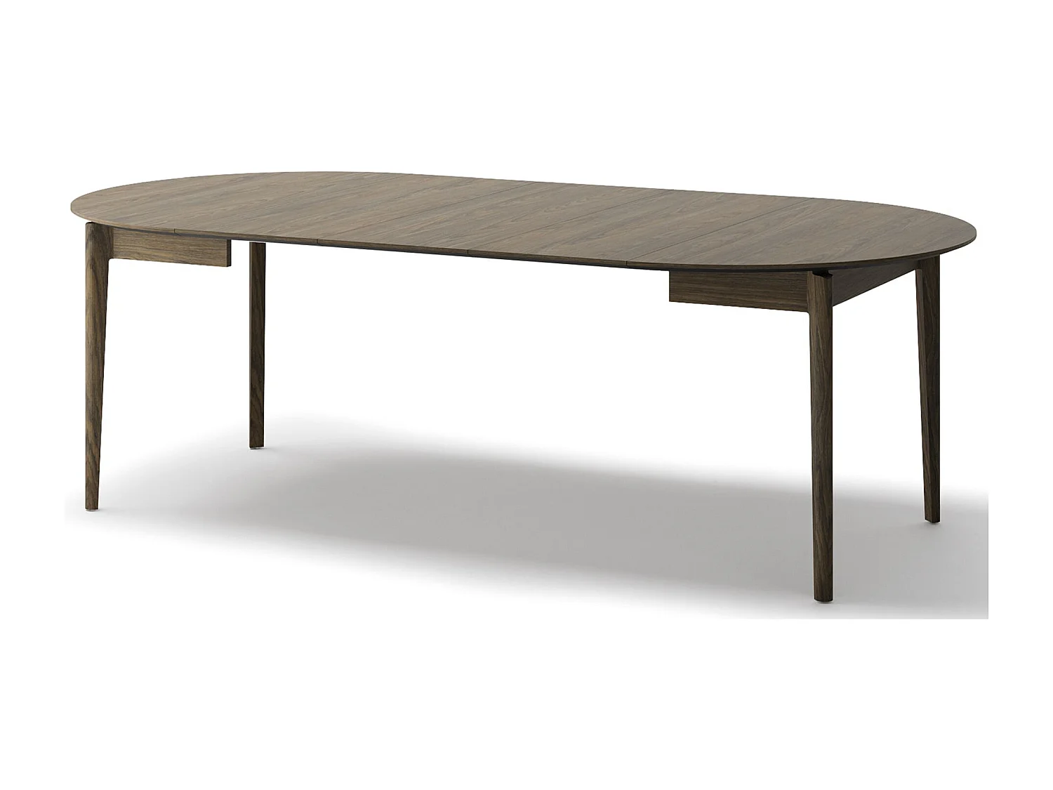 Table à manger extensible – Chêne foncé – 120x240x120 cm – PLOT