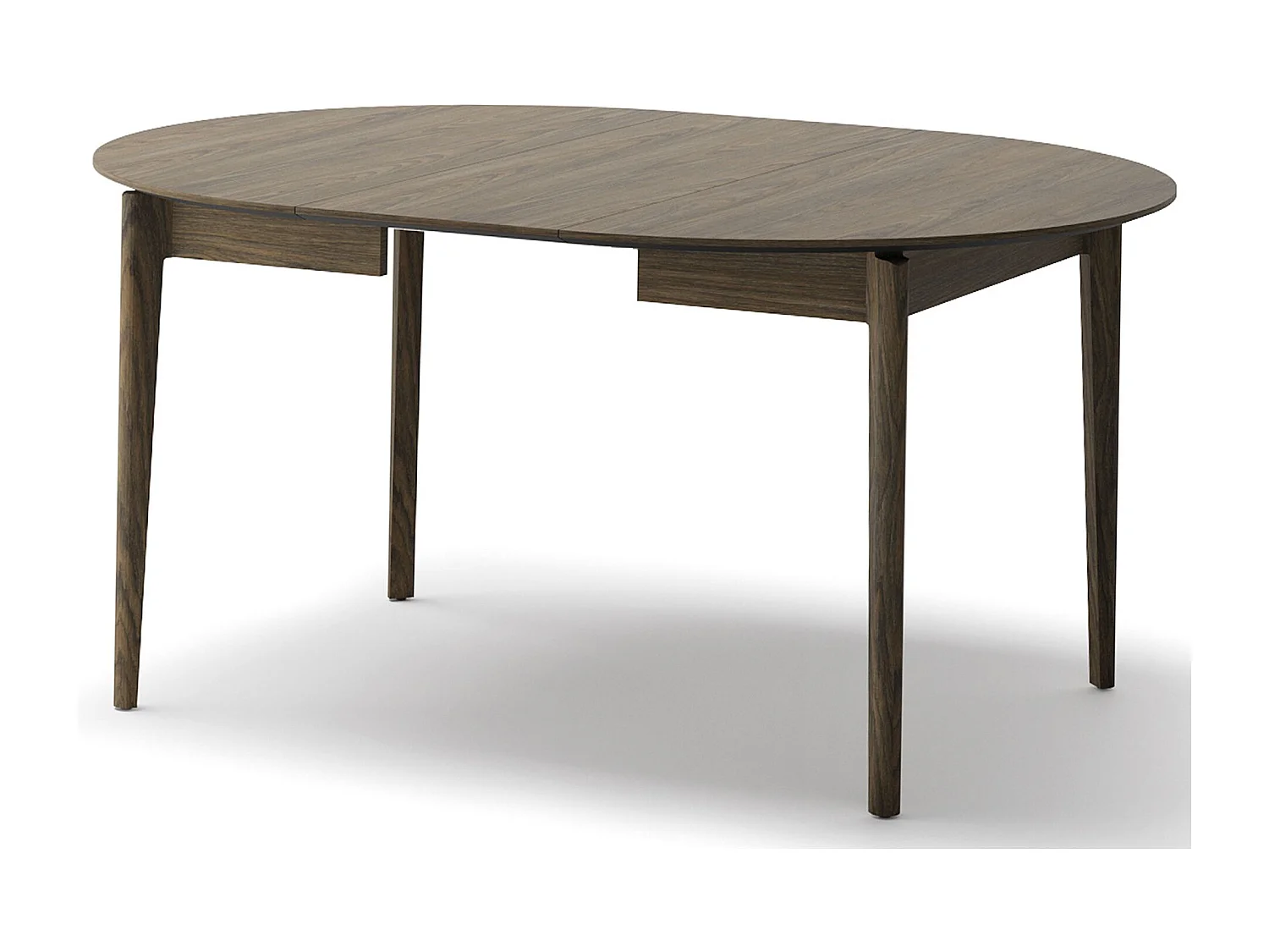 Table à manger extensible – Chêne foncé – 120x240x120 cm – PLOT
