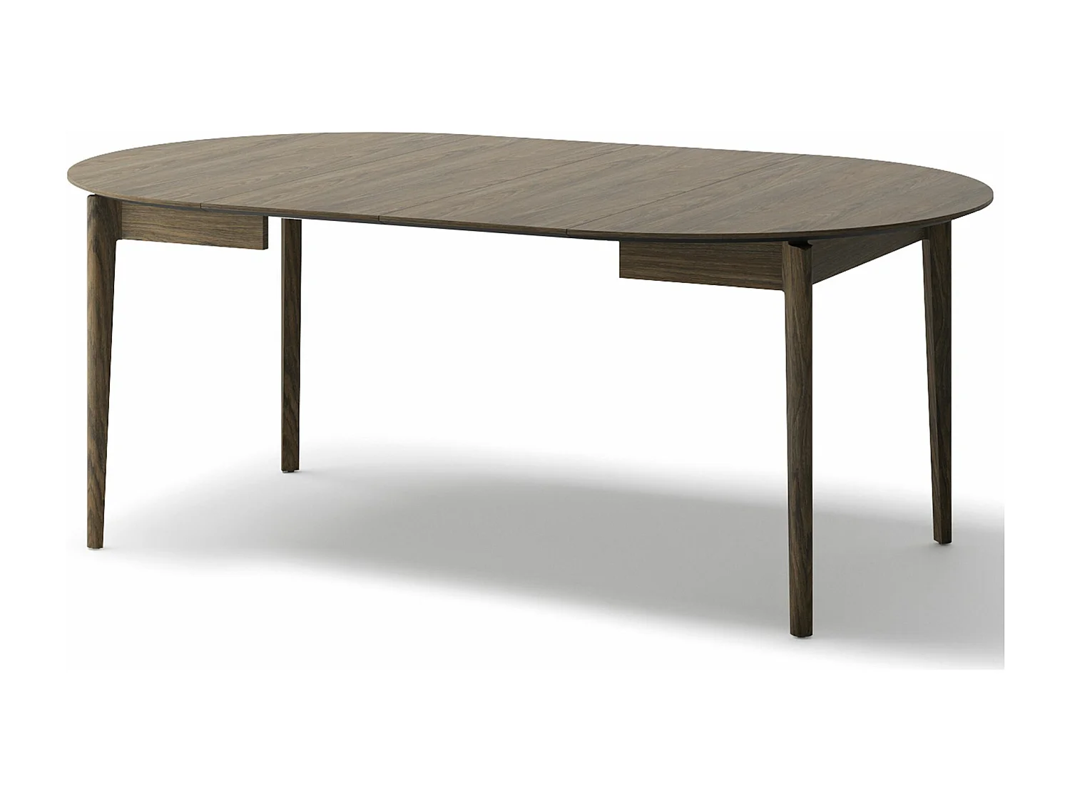 Table à manger extensible – Chêne foncé – 120x240x120 cm – PLOT