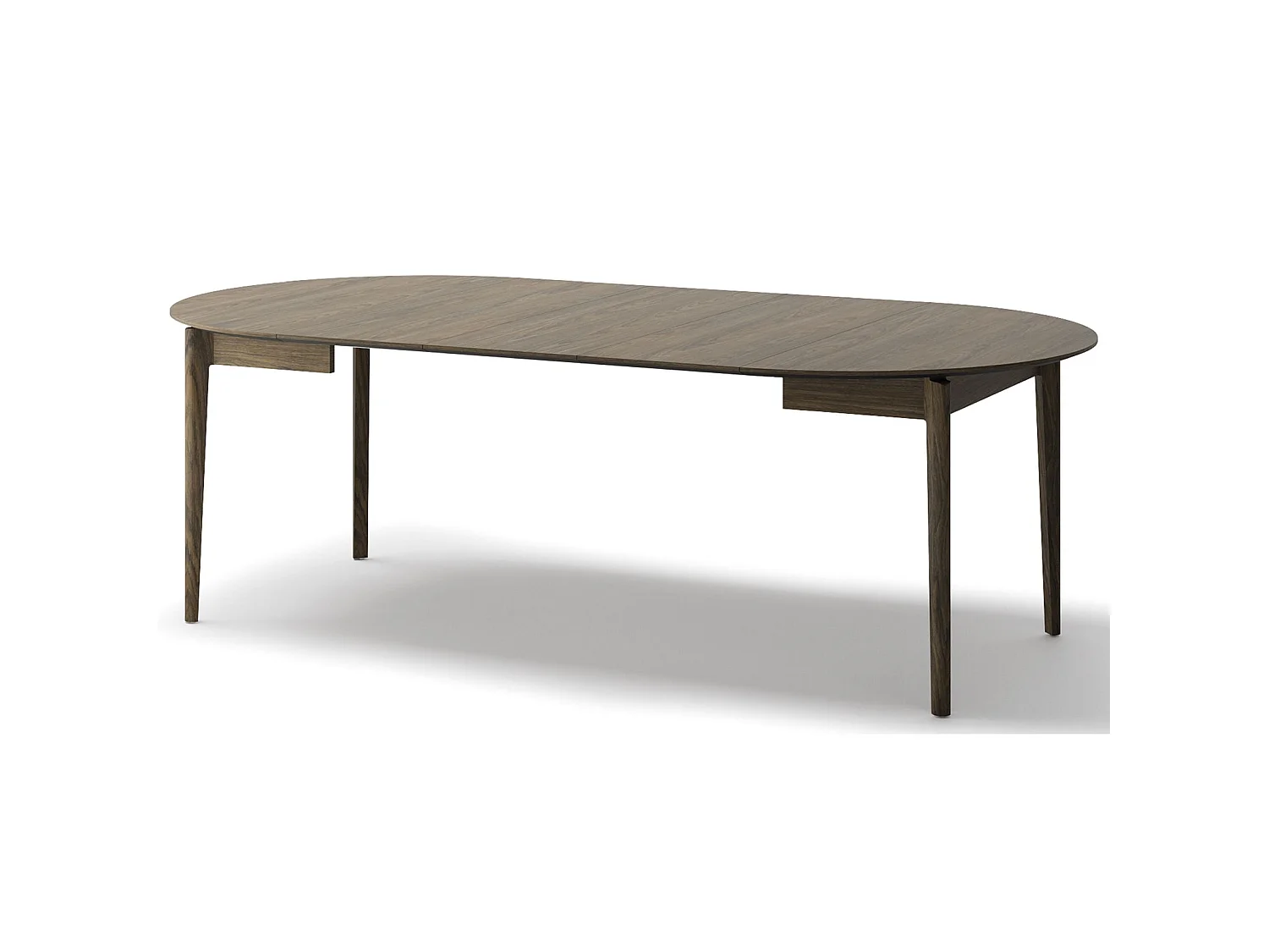 Table à manger extensible – Chêne foncé – 120x240x120 cm – PLOT
