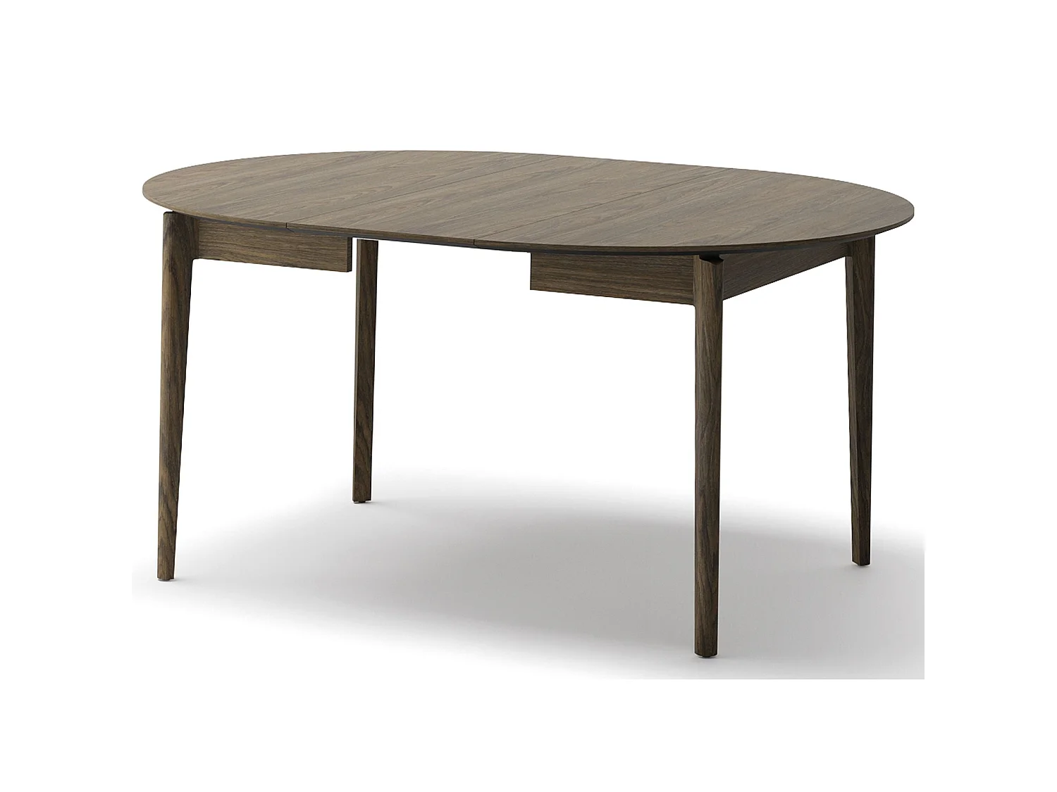 Table à manger extensible – Chêne foncé – 120x240x120 cm – PLOT