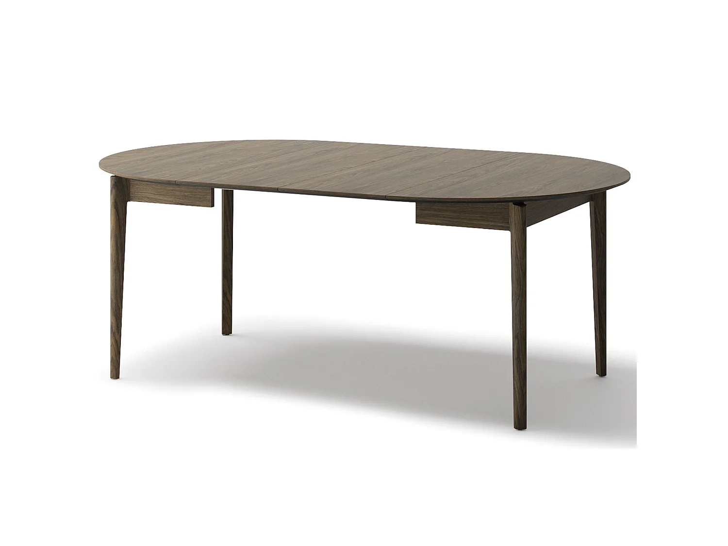 Table à manger extensible – Chêne foncé – 120x240x120 cm – PLOT