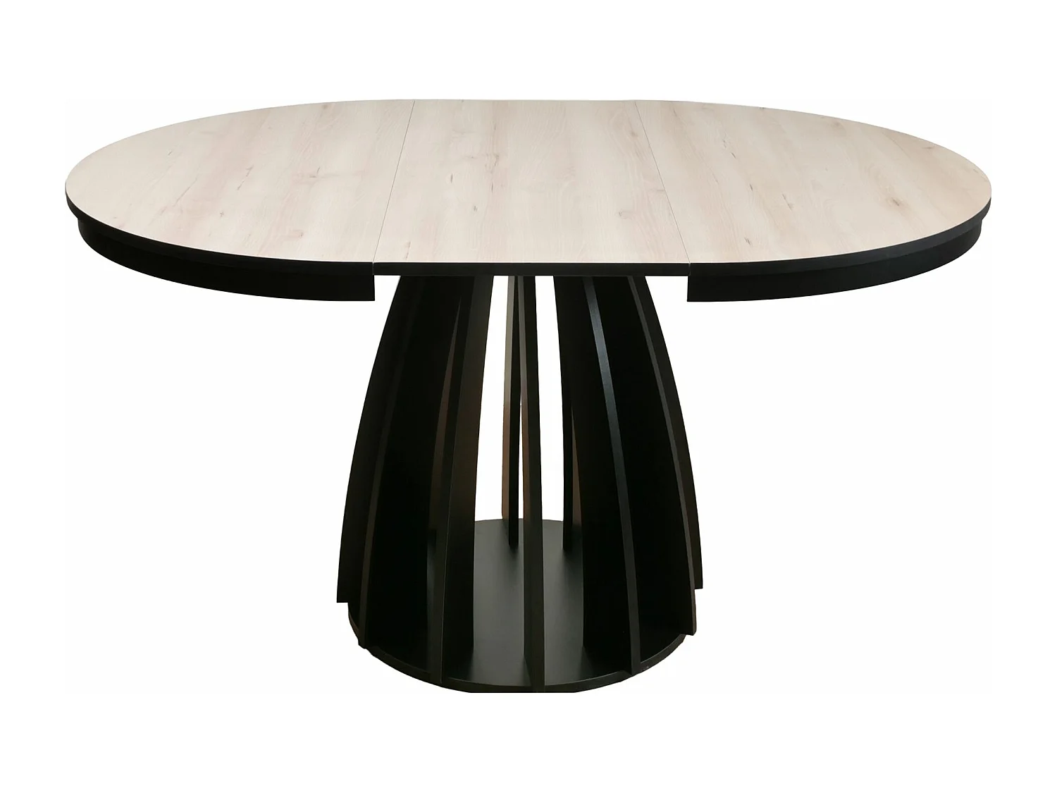 Uitschuifbare eettafel – Scandinavisch beukenhout met zwarte structuur – 100x140x100 cm – DICIFFY