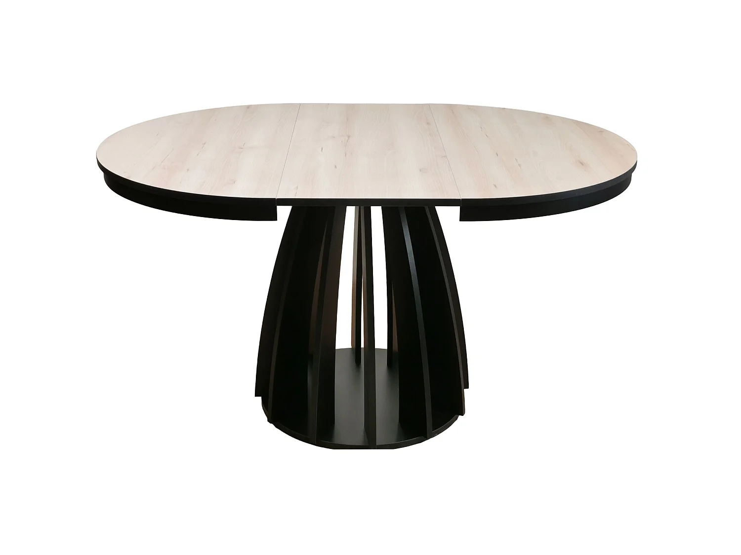 Table à manger extensible – Hêtre scandinave avec structure noire – 100x140x100 cm – DICIFFY