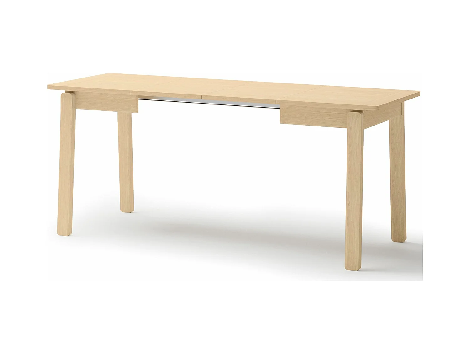 Ausziehtisch - Helle Eiche-Optik - 104–224 x 60 cm - PLOT