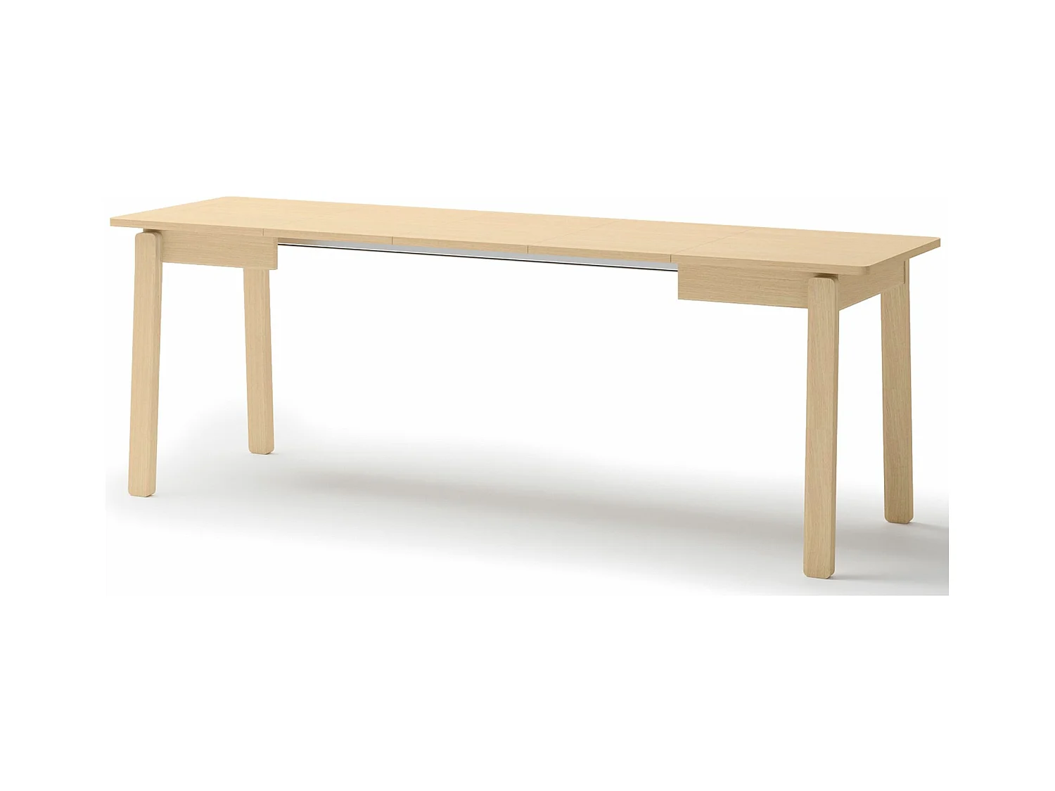 Ausziehtisch - Helle Eiche-Optik - 104–224 x 60 cm - PLOT