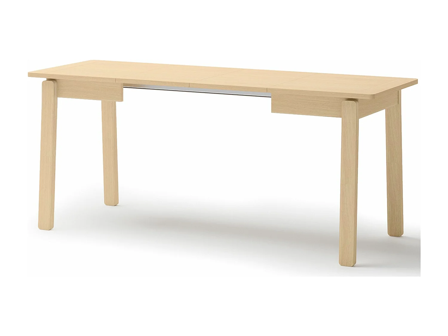 Uitschuifbare eettafel – Licht eiken – 104x224x60 cm – PLOT