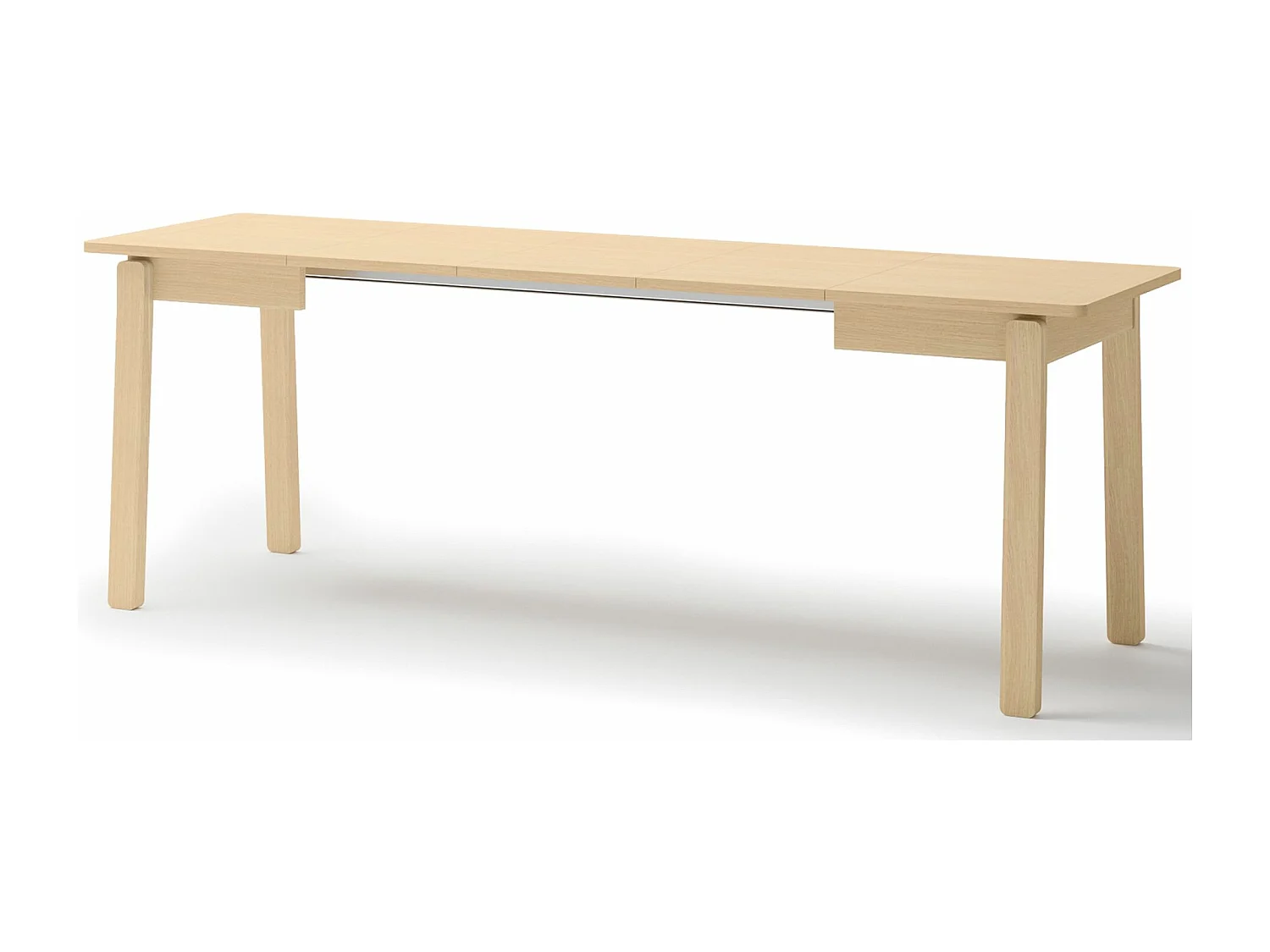 Uitschuifbare eettafel – Licht eiken – 104x224x60 cm – PLOT