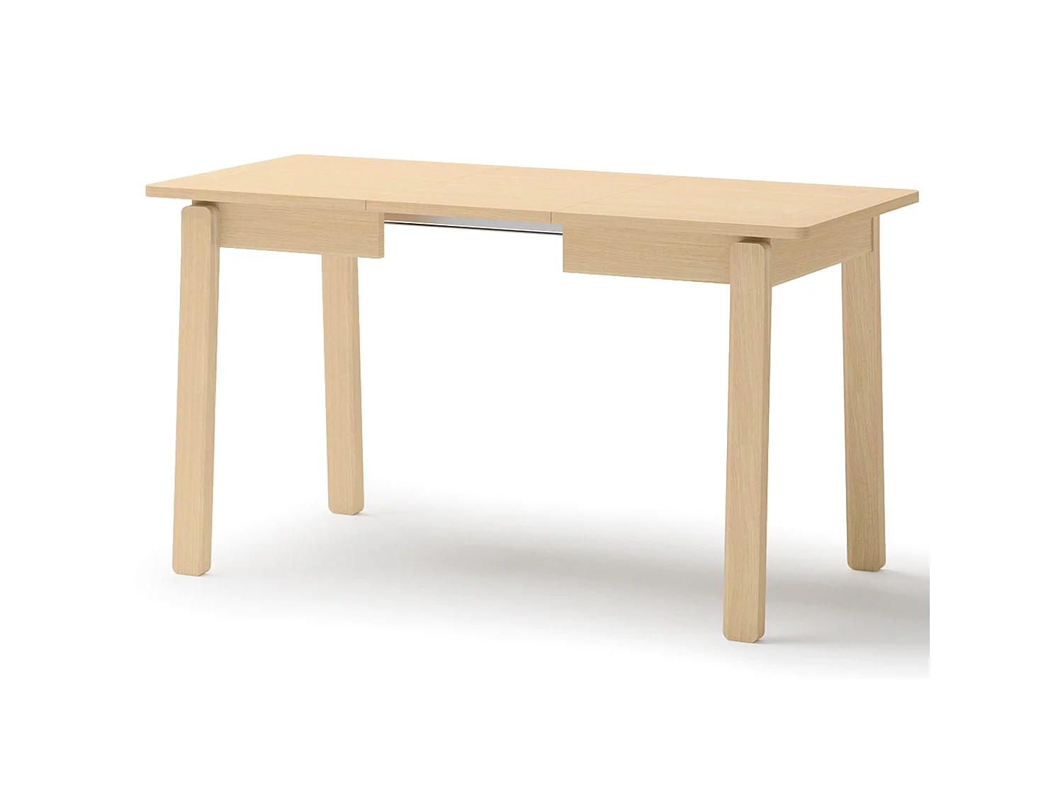 Table à manger extensible – Chêne clair – 104x224x60 cm – PLOT