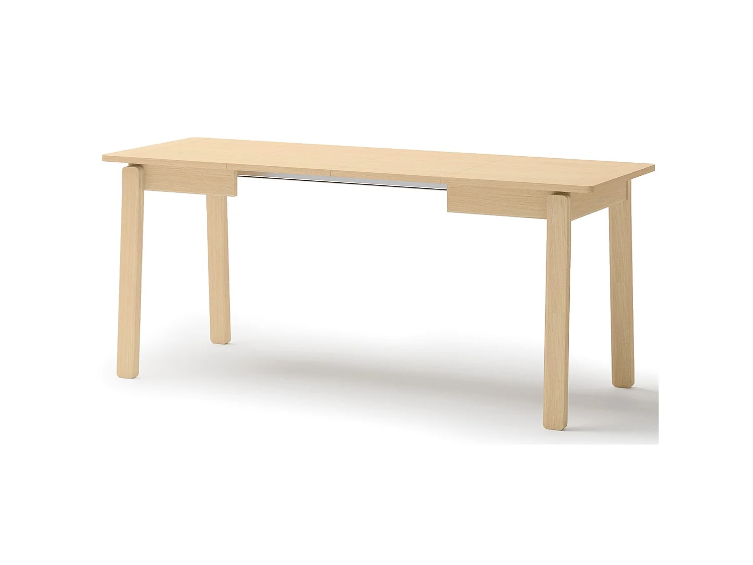 Table à manger extensible – Chêne clair – 104x224x60 cm – PLOT
