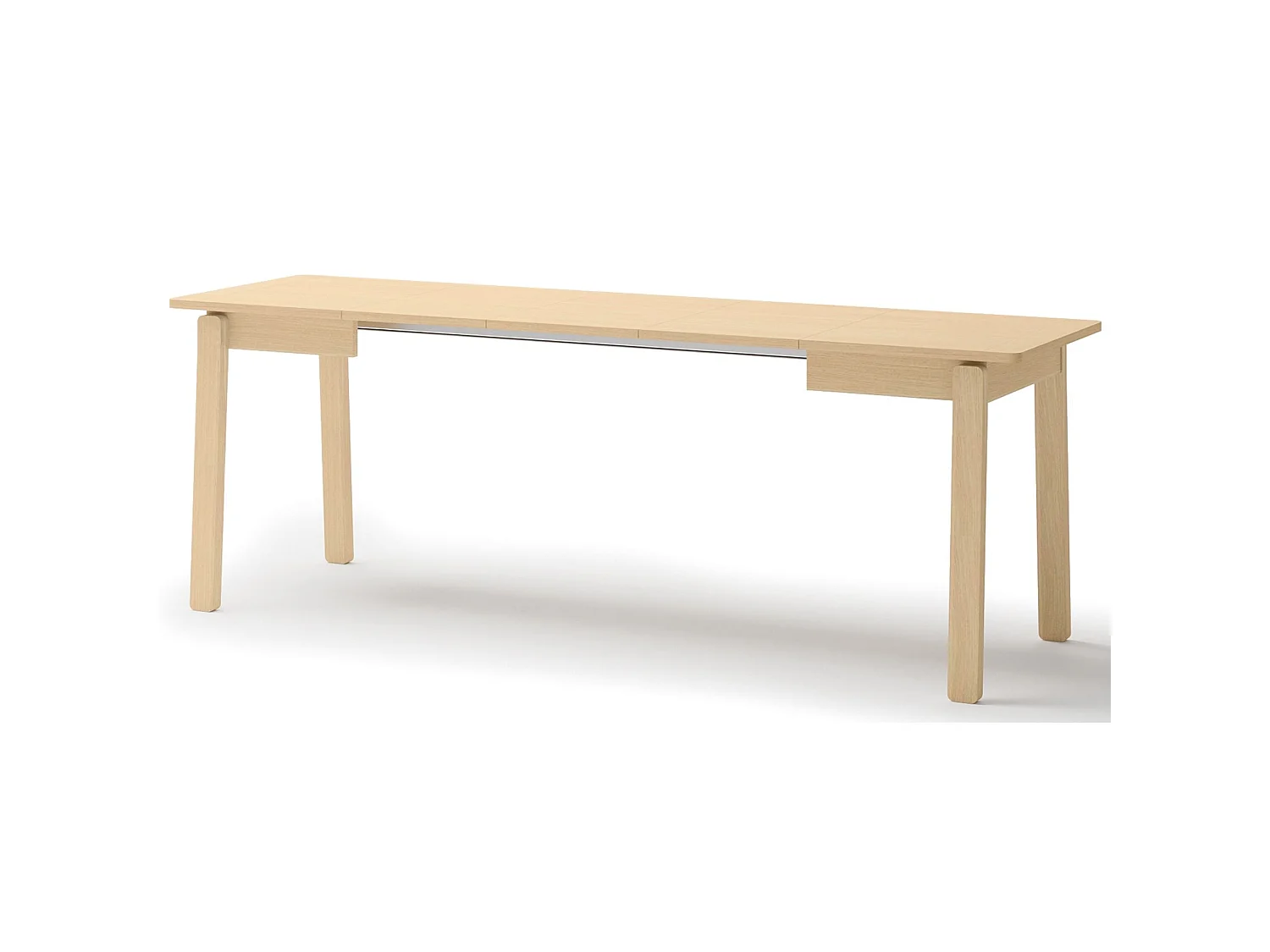 Table à manger extensible – Chêne clair – 104x224x60 cm – PLOT