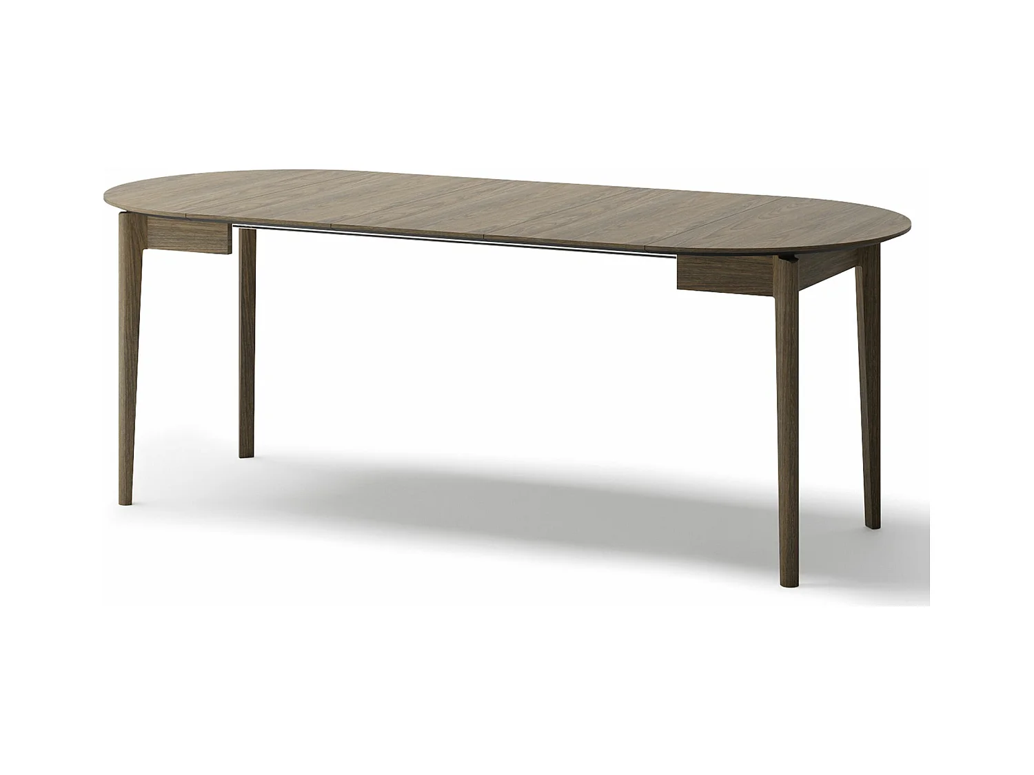 Table à manger extensible – Chêne foncé – 90x210x90 cm – PLOT