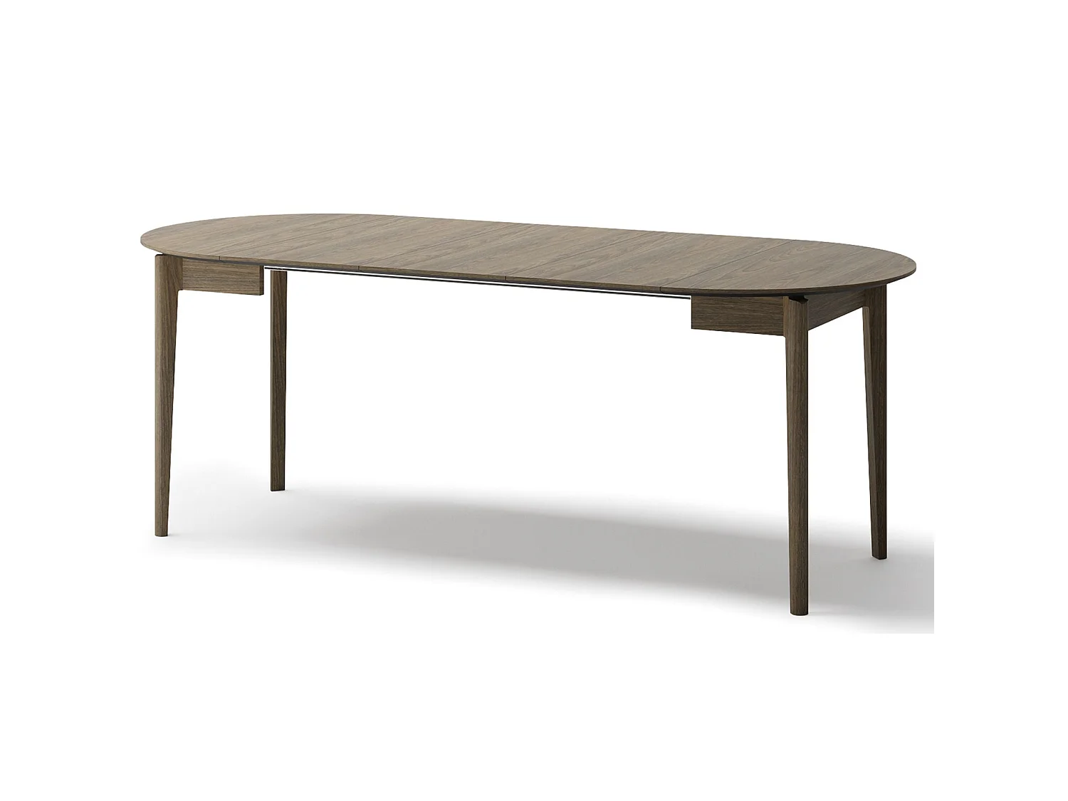 Table à manger extensible – Chêne foncé – 90x210x90 cm – PLOT