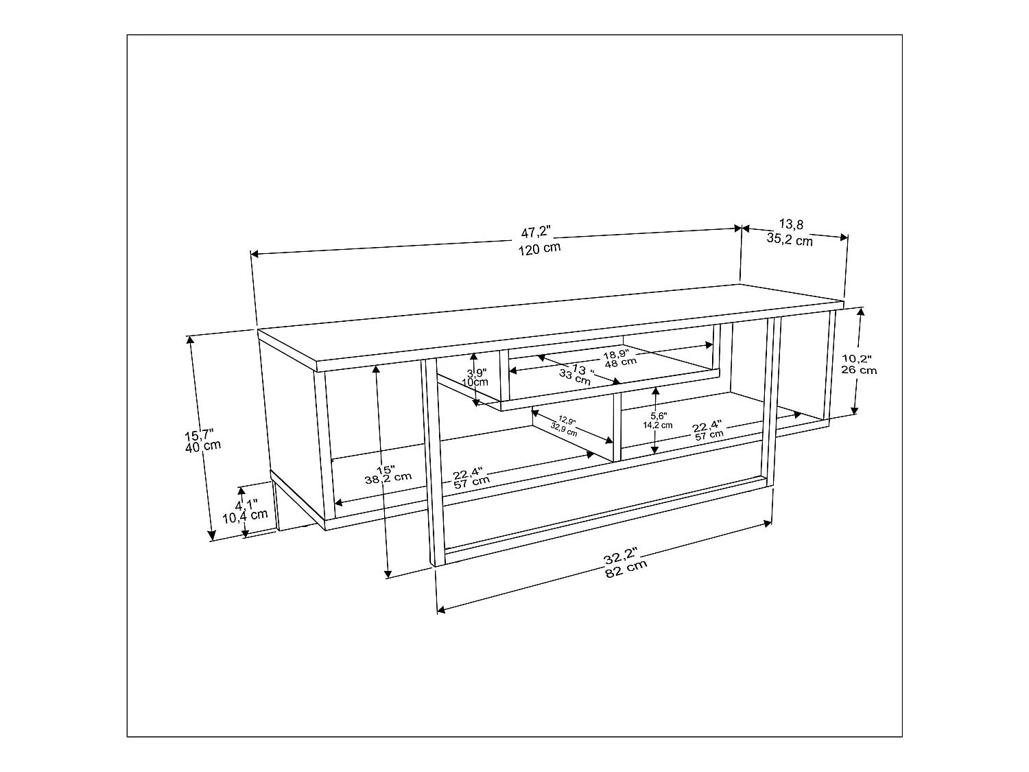 TV Lowboard Modern Asal