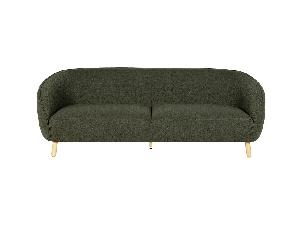 Sinclair - Canapé 3 places en tissu bouclette - Vert