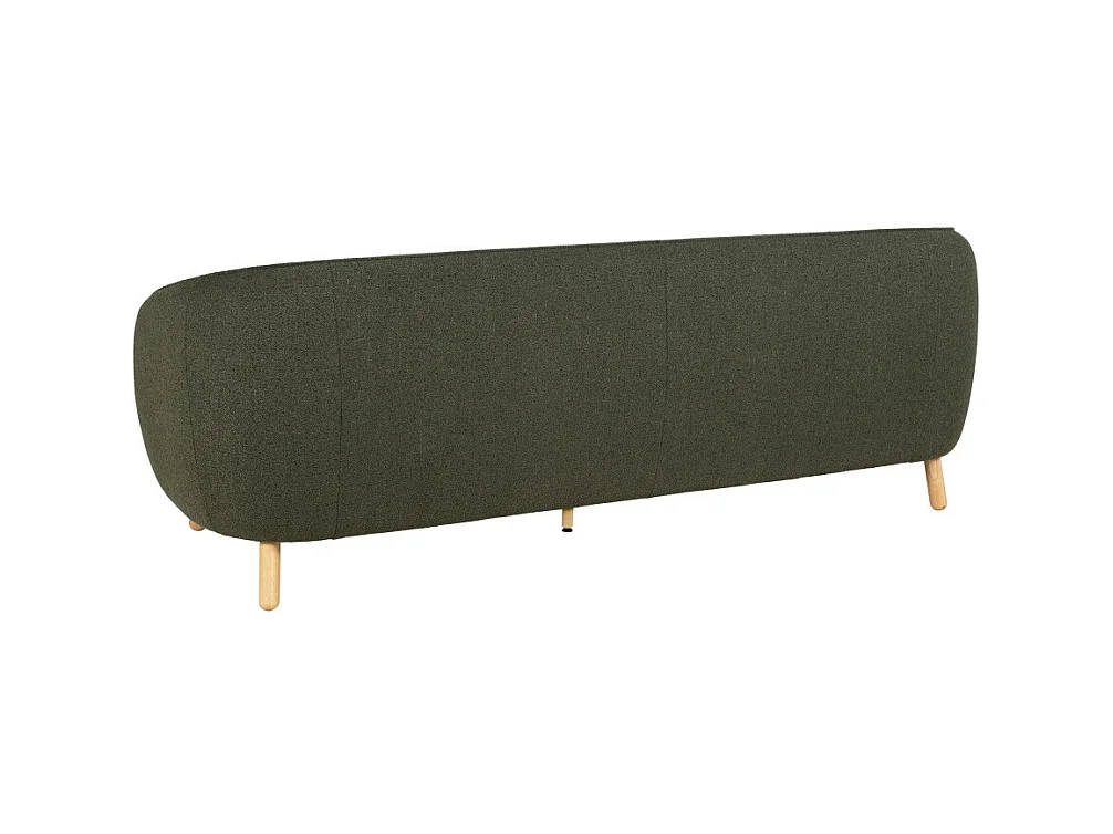 Sinclair - Canapé 3 places en tissu bouclette - Vert