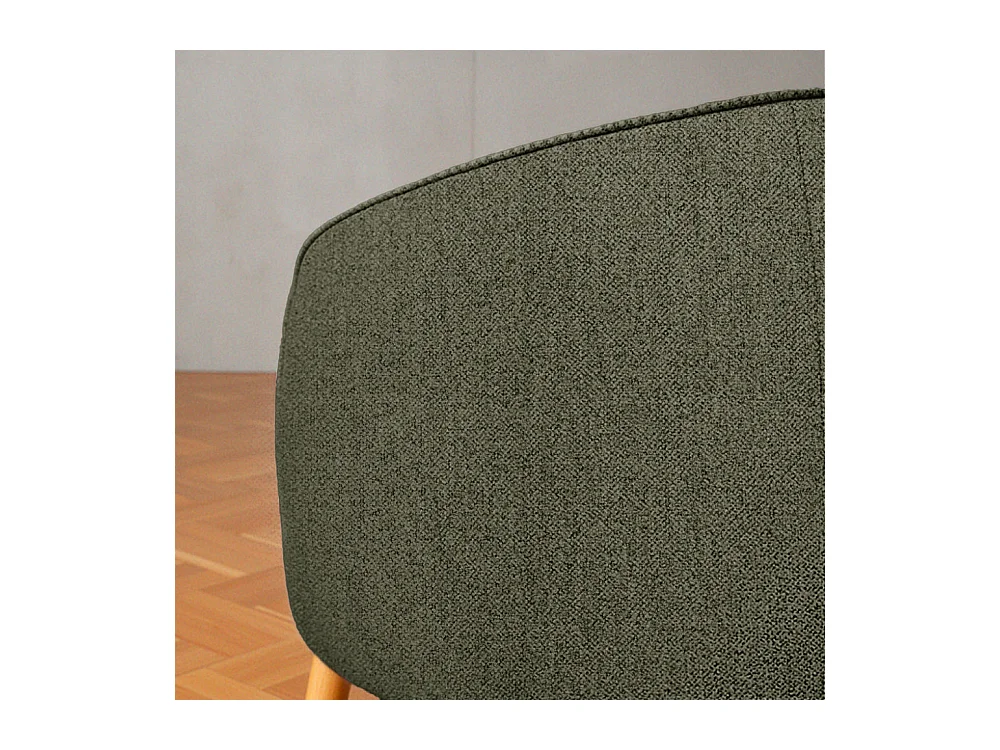 Sinclair - Canapé 3 places en tissu bouclette - Vert