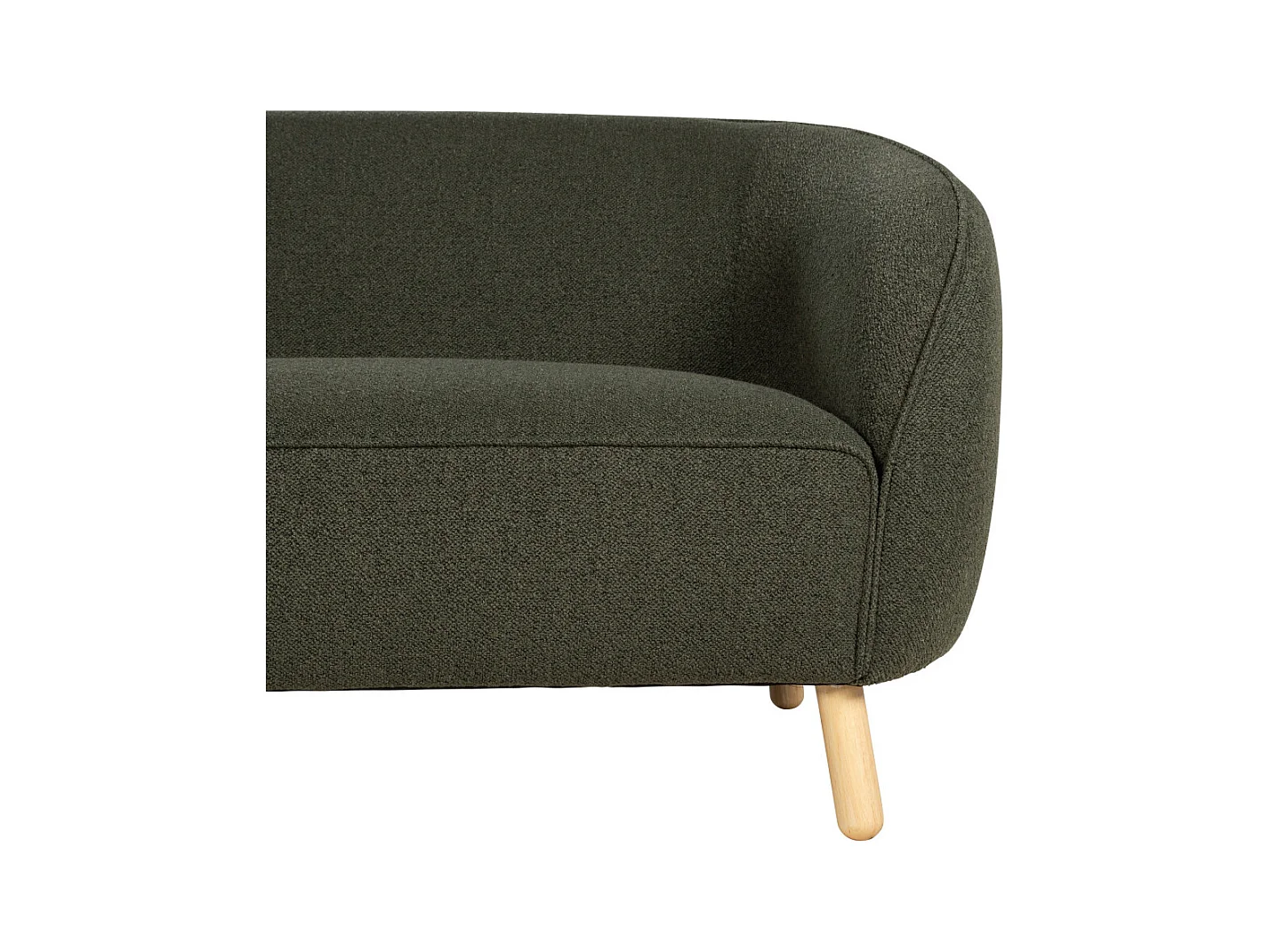 Sinclair - Canapé 3 places en tissu bouclette - Vert