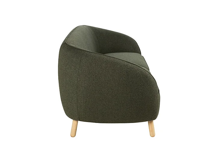 Sinclair - Canapé 3 places en tissu bouclette - Vert