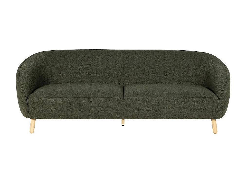 Sinclair - Canapé 3 places en tissu bouclette - Vert