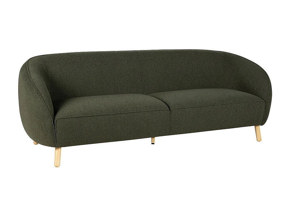 Sinclair - Canapé 3 places en tissu bouclette - Vert