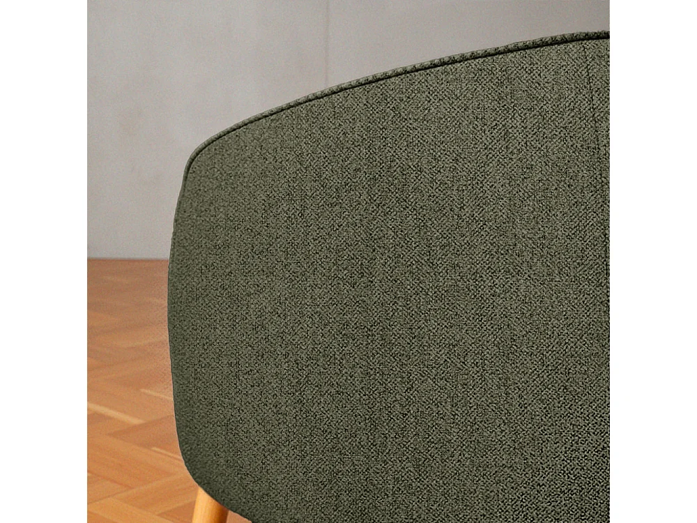 Sinclair - Canapé 3 places en tissu bouclette - Vert