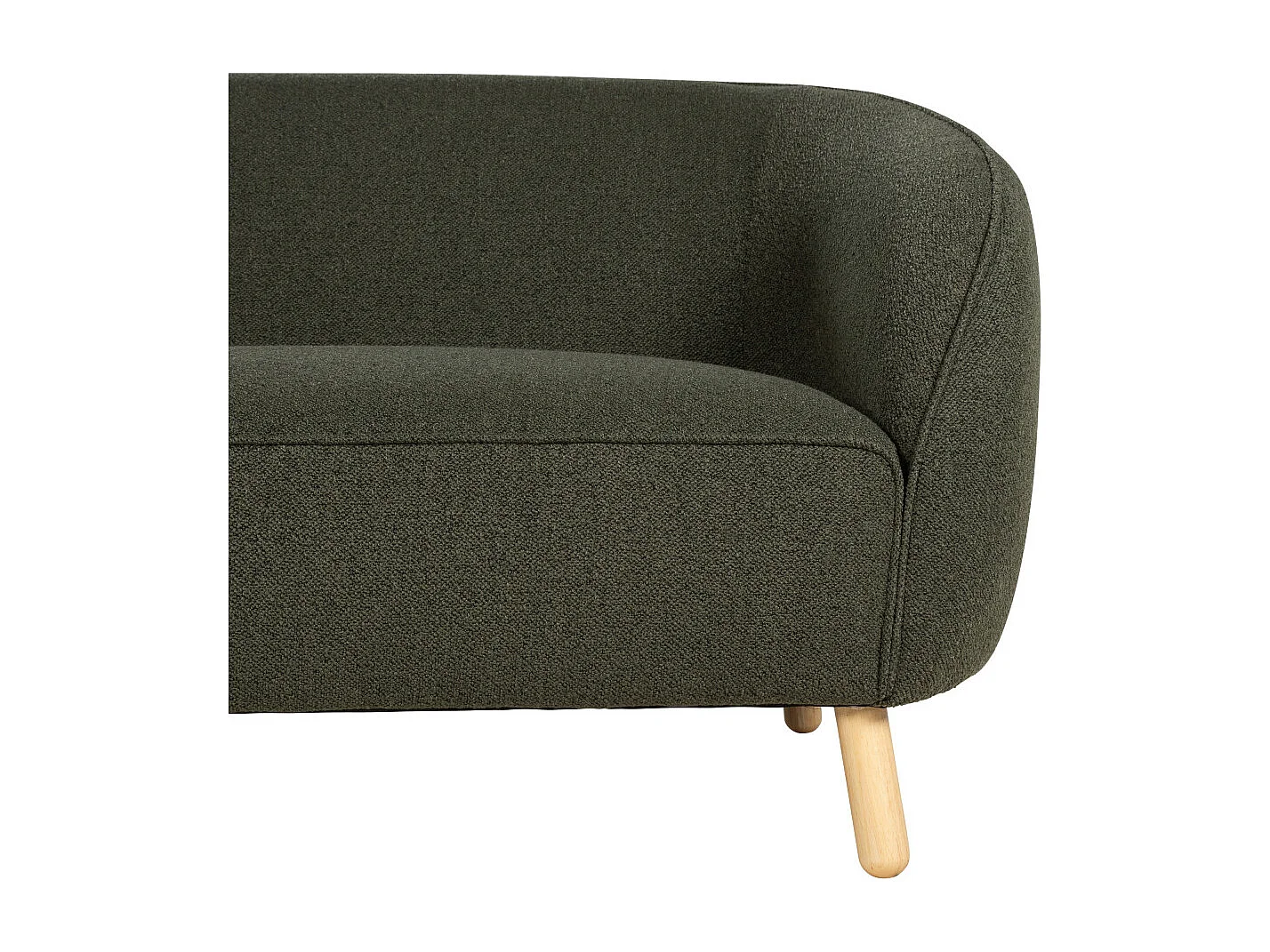 Sinclair - Canapé 3 places en tissu bouclette - Vert