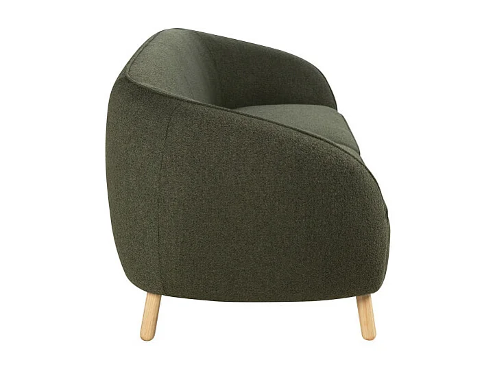 Sinclair - Canapé 3 places en tissu bouclette - Vert