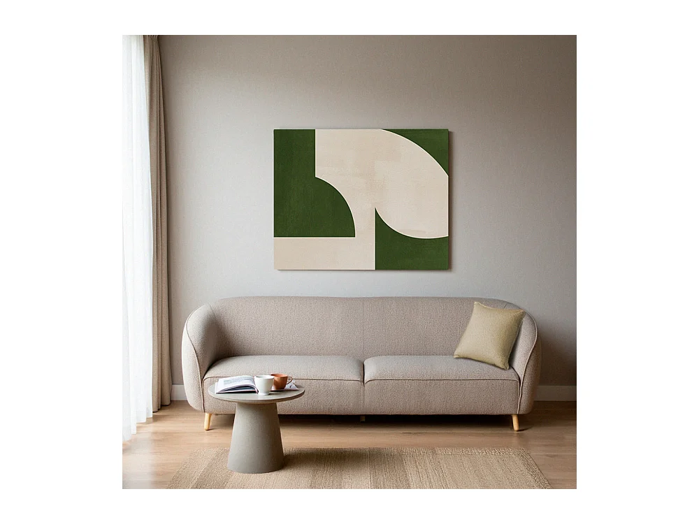 Sinclair - Canapé 3 places en tissu bouclette - Beige