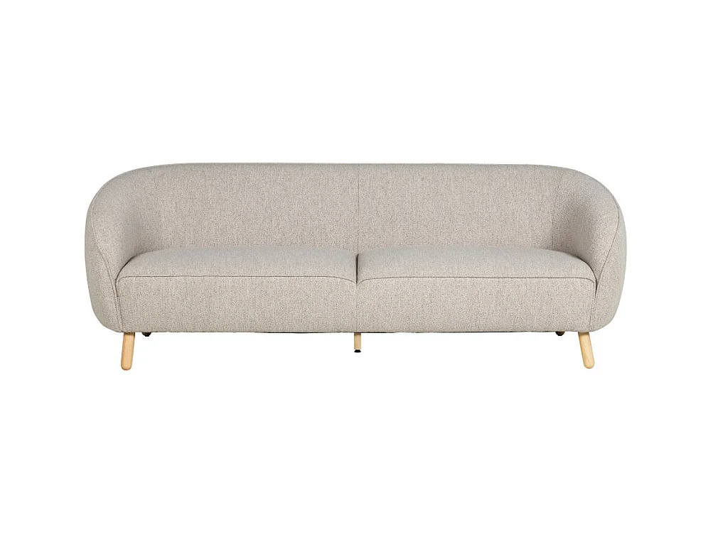 Sinclair - Canapé 3 places en tissu bouclette - Beige