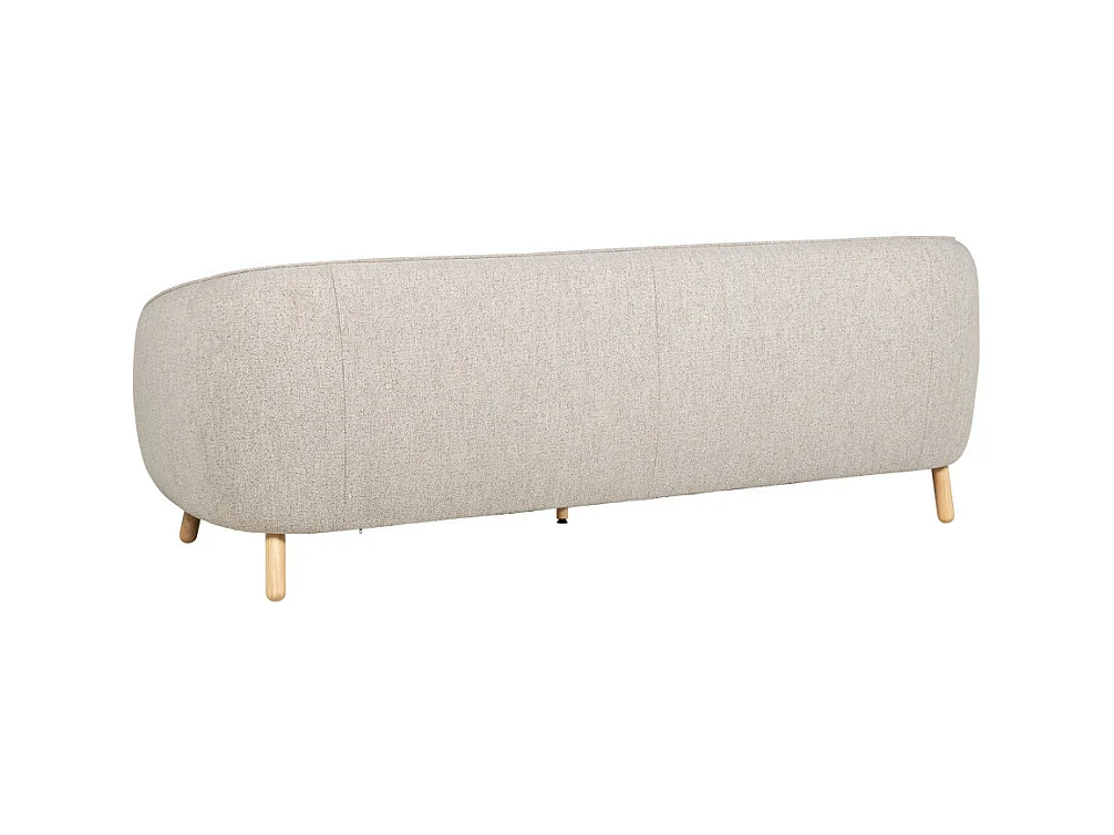 Sinclair - Canapé 3 places en tissu bouclette - Beige