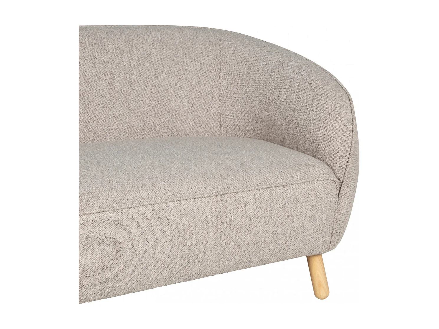 Sinclair - Canapé 3 places en tissu bouclette - Beige