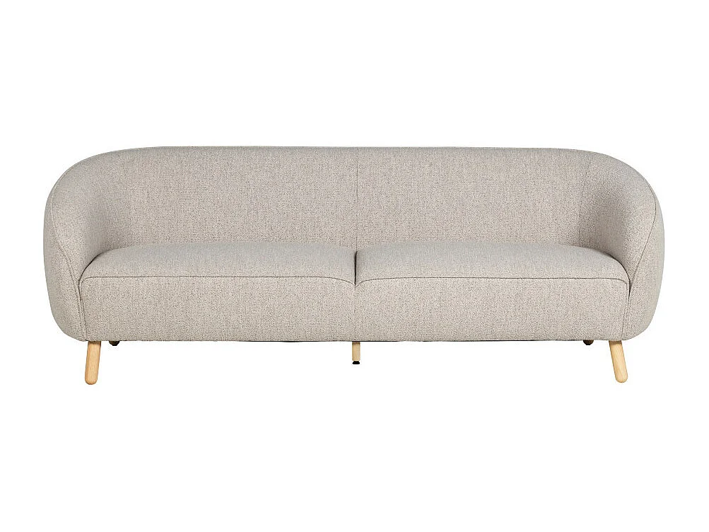 Sinclair - Canapé 3 places en tissu bouclette - Beige