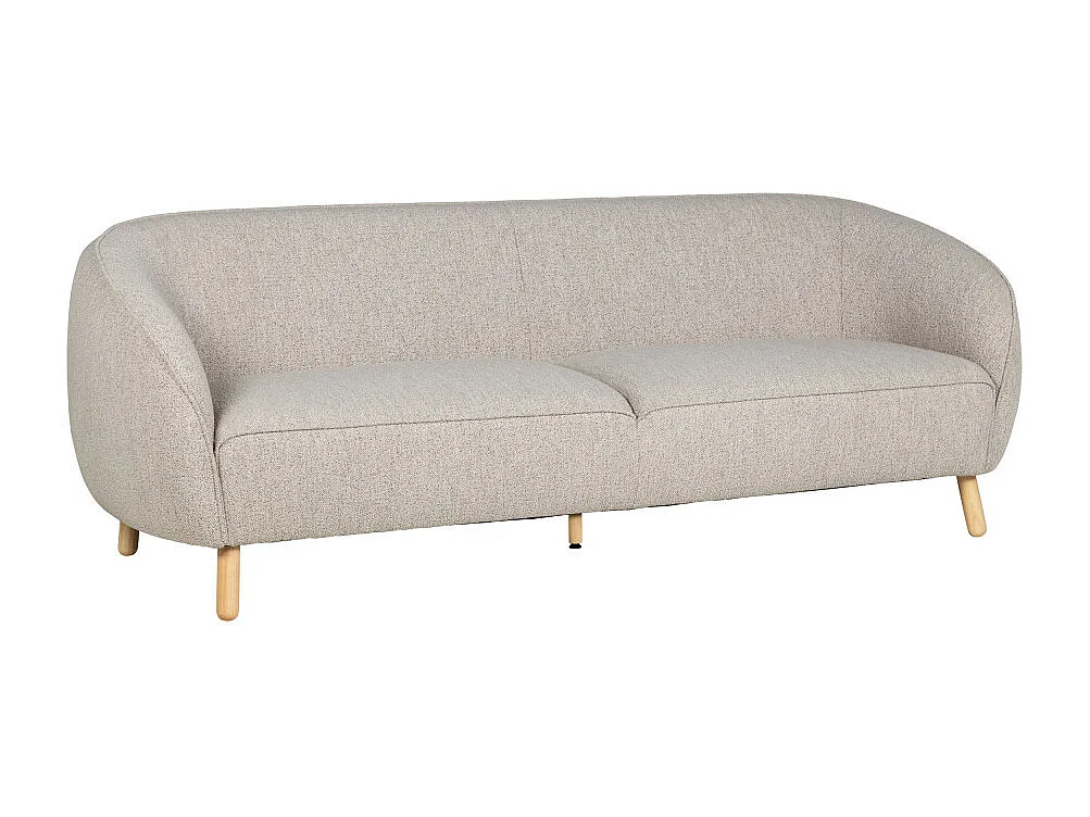 Sinclair - Canapé 3 places en tissu bouclette - Beige