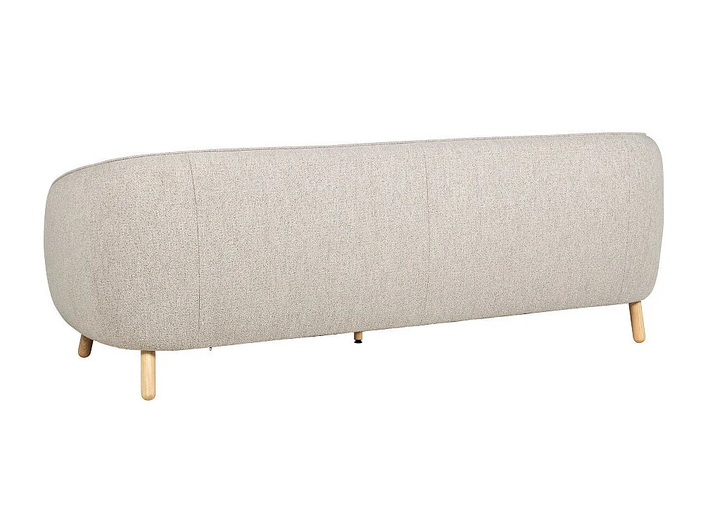 Sinclair - Canapé 3 places en tissu bouclette - Beige