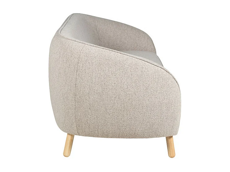 Sinclair - Canapé 3 places en tissu bouclette - Beige